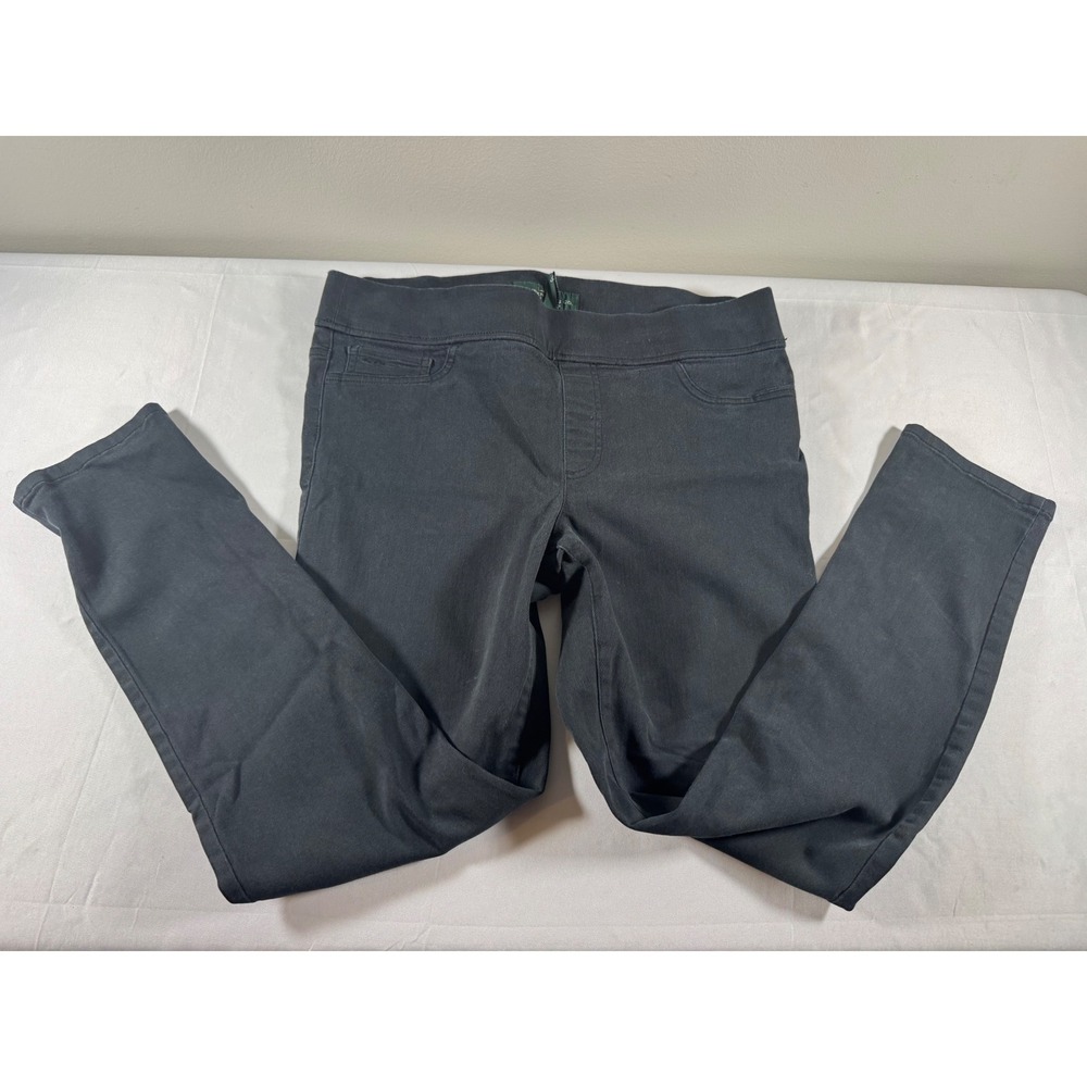 Lauren Ralph Lauren Modern Legging Pants Dark Gray Pull On Stretch Size 12